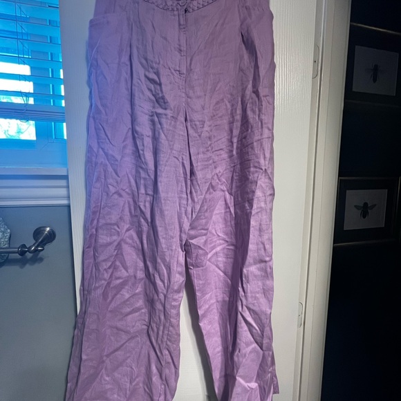 Johnny Was Lilac Wide-Leg Pants - Picture 5 of 7